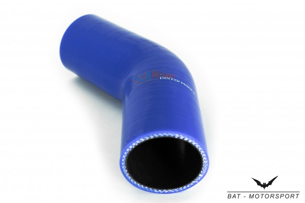 8mm 45° Silikon Schlauchbogen Blau